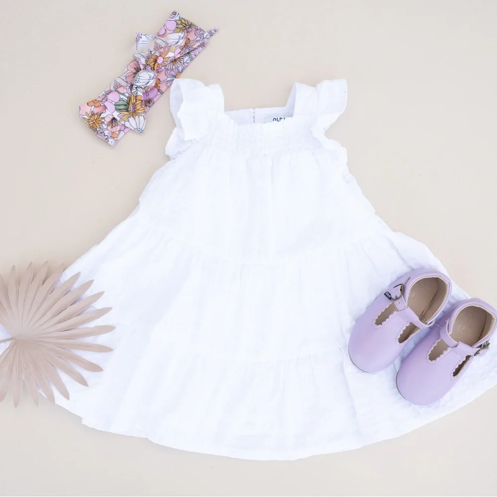 Riley T-Straps - Scalloped - Lavender - Picture 9 of 13